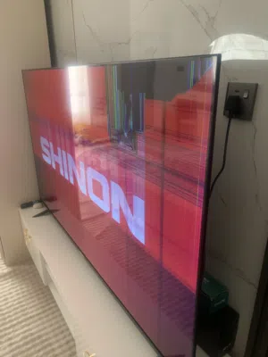 تلفاز شينون حجم 65 شاشه مكسىورة LED