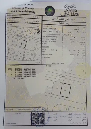 Residential Land for Sale in Al Sharqiya Al Mudaibi