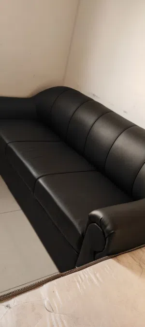 sofa leather 3 seater like new one month used only