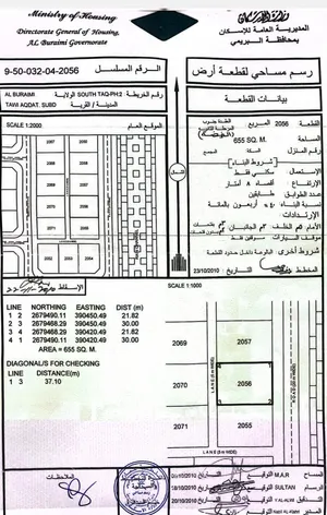 ارض سكنية في محافظة البريمي  للبيع