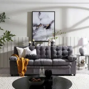 3-Seater Sofa – Grey  1 Year Old  Very Good Condition  Discovery Gardens