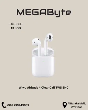 WiWU Airbuds 4 ANC Bluetooth 6.0 Earbuds Noise Reduction -New -MEGAByte