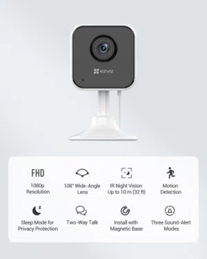 كاميرا EZVIZ CS-H1C بدقة 1080P بعدسة واسعة 108° EZVIZ CS-H1C Full HD Indoor Wi-Fi Camera