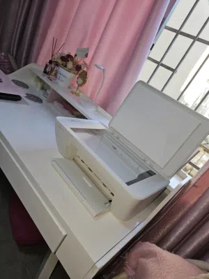 طابعة ملونة فيها حبر ملون