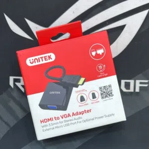 محول UNITEK Y-6355 من HDMI إلى VGA مع مخرَج صوت ADAPTER HDMI to VGA UNITEK Y-6355