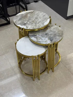 Coffe tables طقم طاولات قهوة servingوطاولات خدمة و طاولات ضيافه بتصميم عصري وأنيق ادفع عند الاستلام.