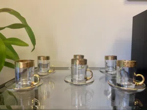 New unused 18 pcs Turkish made Tea Set for 6 - with packaging