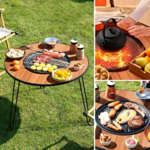 طاولة باربكيو محمولة  استمتع بشواء مثالي في أي مكان
