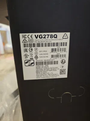 Asus FHD 144hz Gaming Monitor 27" VG278Q
