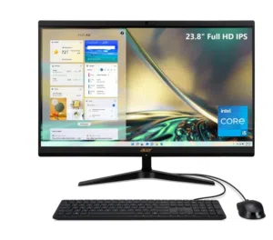 جهاز Acer Aspire المتكامل AIO C24-1700 Slim بمعالج Intel Core i5 من الجيل الثاني عشر - شاشة 24 بوصة