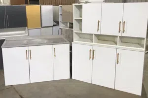 كاونتر خشب mdf قياس متر وعشرين سنك مرمر