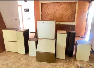 خزاين مطبخ علوي مستعمل بسعر حرق