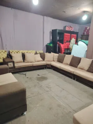 طقم كورنر تفصيل فرش متحرك سحاب 16 مقعد السعر 165 اربد الحصن متوفر توصيل