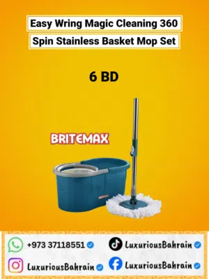 BRITEMAX 360 SPIN MOP  STAINLESS BASKET  BEST PRICE 6 BD