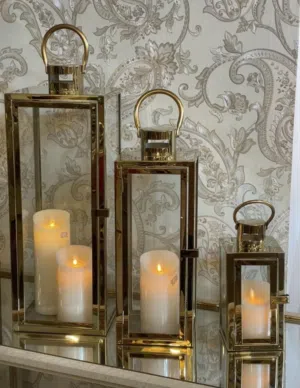 فوانيس ذهبي معدن