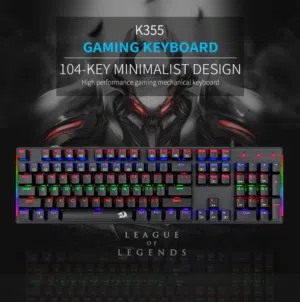 mechanical keyboard 100% REDRAGON K355 blue switch