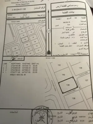 ارض سكنيه في ولاية شناص في مدينة سور العبري