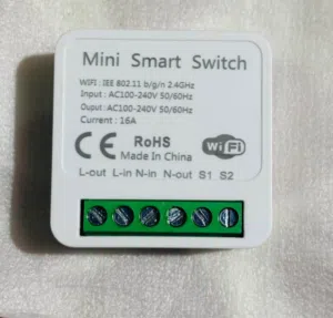 Wifi Smart Light Switch Mini Size 16A Relay Compatible with Alexa Google