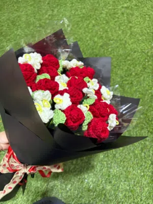 باقة ورد كروشية