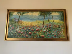 لوحات رسم يدوي مع برواز خشبي