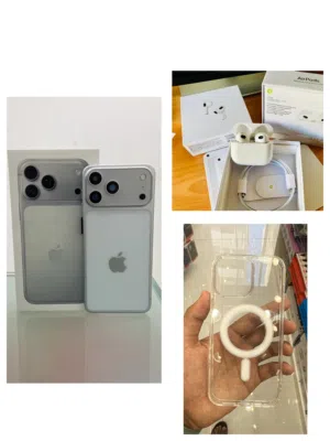 3 in 1 deal,USA version iPhone 17 pro max with cover&Watch box.High Quality.free delivery All Saudia