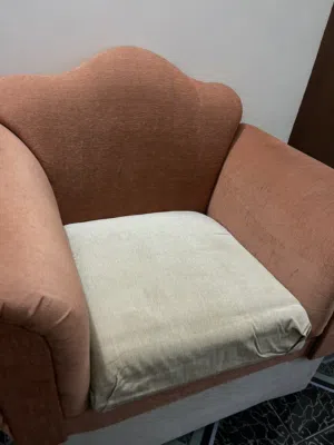 قنفات لون مشمشي و اوف وايت 5 قطع