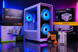 White PC MSI 5080 trio - Ryzen 7      7800x3d   New White build Pc - تجميعة بيضاء  جديد