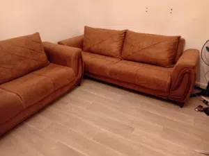 صالون جلد حاجة فخمة ربي ايبارك يتحول لي سرير