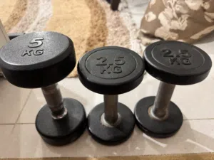 دامبلز 2.5 كج*2 و دامبلز 5 كج