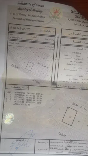 Residential Land for Sale in Al Dhahirah Ibri