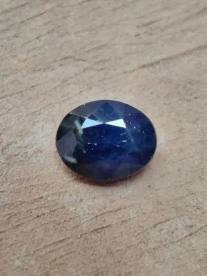 حجر ياقوت أزرق أفريقي طبيعي غير معالج مع شهادة المختبر natural untreated blue sapphire stone