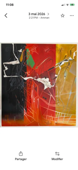 Modern painting by the well known architect Zaha Hadid