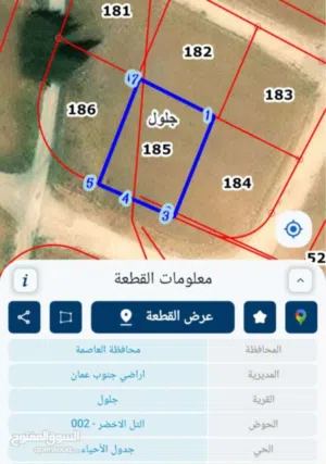 Residential Land for Sale in Amman Jelul
