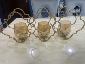 Golden candle stand