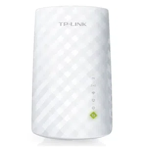 جهاز هو موسع نطاق الواي فاي TP-Link AC750 (طراز RE200) الذي يعزز إشارة الشبكة المنزلية لتغطية المناط