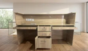 مكتب bureau مزدوج (2 مقاعد) جديد وممتاز - قياس 2 متر على 70 سم - تصميم عصري