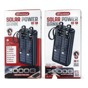 باور بانك شاحن موبايل متنقل سعة عالية 20000 شمسي او كهرباء اضائه LED شاشه شاحن Power Bank بور بنك