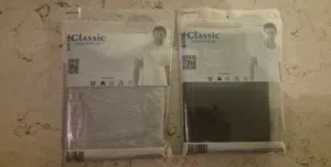 فانيلا رجالي مقاس XL موجود لونين سكني و اسود قطن مية بالمية.