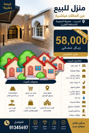 300 m2 4 Bedrooms Townhouse for Sale in Muscat Al Maabilah