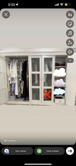 Cream huge wardrobe