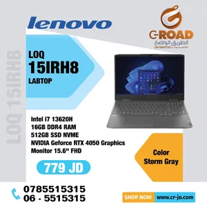 لابتوب لينوفو  جيمنج  بمواصفات  عالية  LABTOP Lenovo LOQ i7 13620H RTX 4050