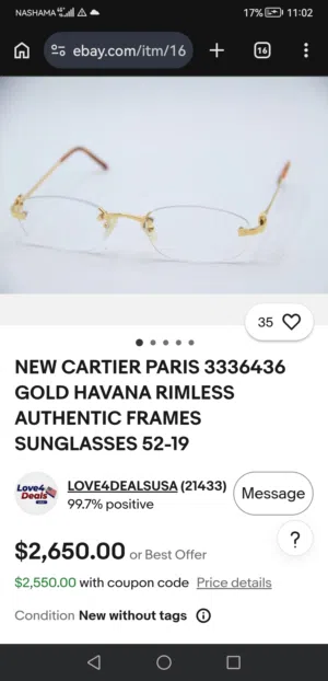 Cartier ORGINAL eyeglasses /France