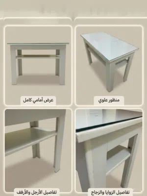 للبيع طاولة خشبية بيضاء قوية