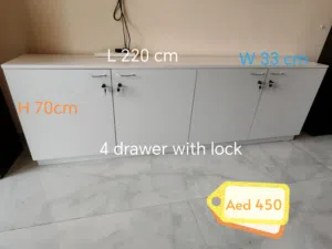 4 drawer storage cabinet with locks
