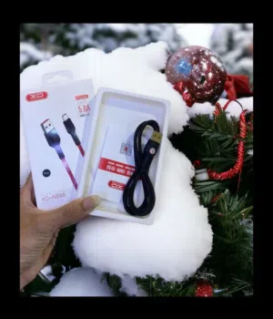 وصله usb كابل شحن سريع بقدره 5.0 امبير وصلة سريعه طول متر مقاومه للقطع او الاهتراء طبقه خارجيه كتان