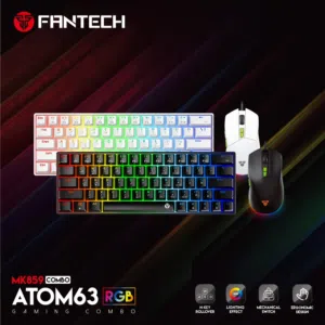 Fantech Atom63 MK859c Mechanical Gaming Keyboard & Mouse Arabic/English كيبورد وماوس فانتيك