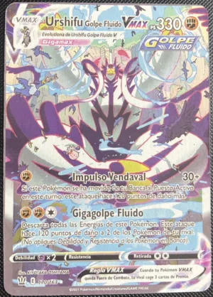 بطاقة بوكيمون Urshifu Glope Fluido Vmax