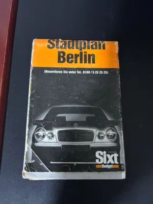 Berlin Atlas is rare – an old paper map before the Euro (Sixt Budget, RVA Verlag)”