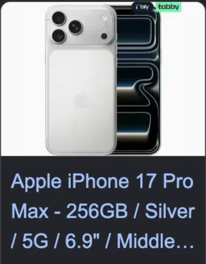 Silver color i phone 17 pro max brand new even box also not opened.