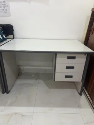 For office table and one sofa and one fridge